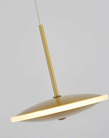 Gold Frame LED Saucer Chandelier