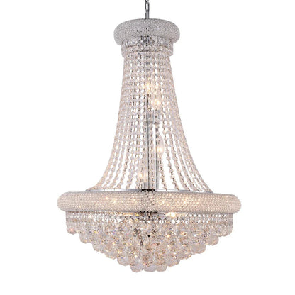 Elegant Chrome Chandelier with Crystal Accents