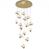 Brass Butterfly LED Chandelier 15 Heads