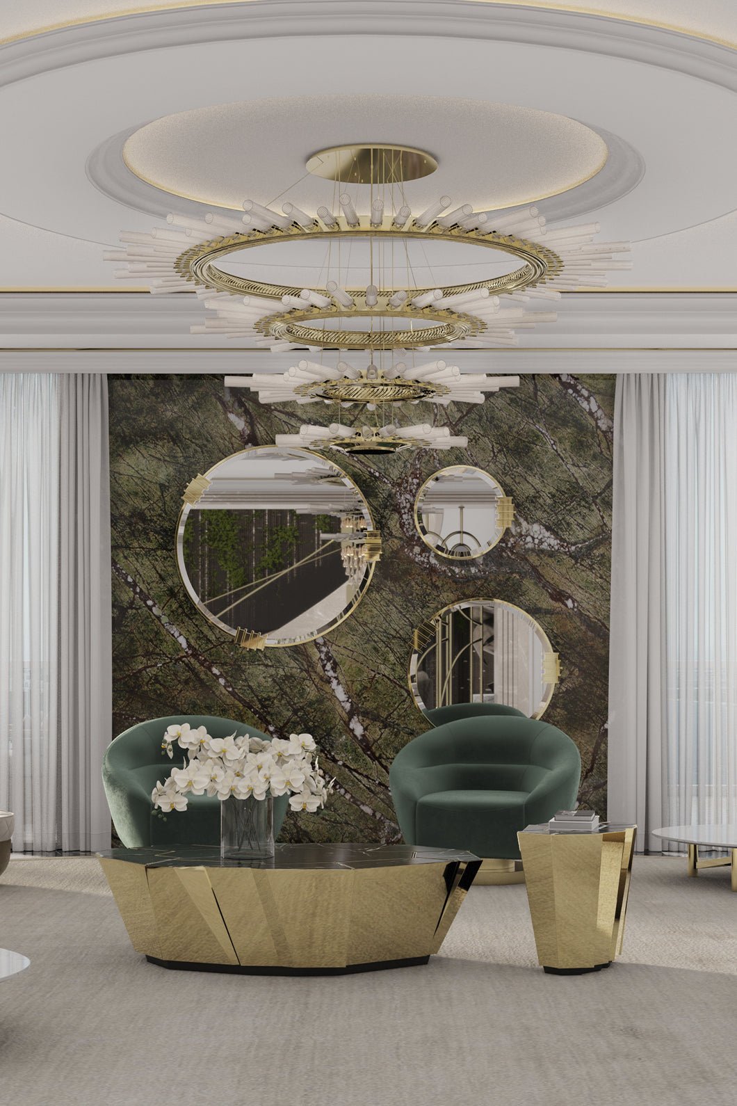 Crackle Center Table - Wiggins ChandelierLuxxuWiggins ChandelierCenter Table