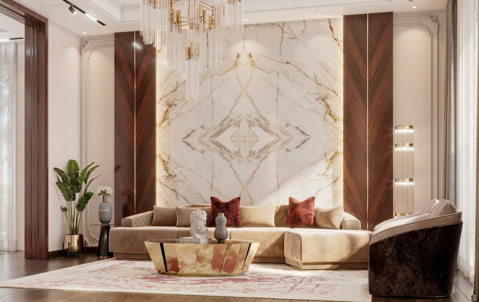 Crackle Center Table - Wiggins ChandelierLuxxuWiggins ChandelierCenter Table