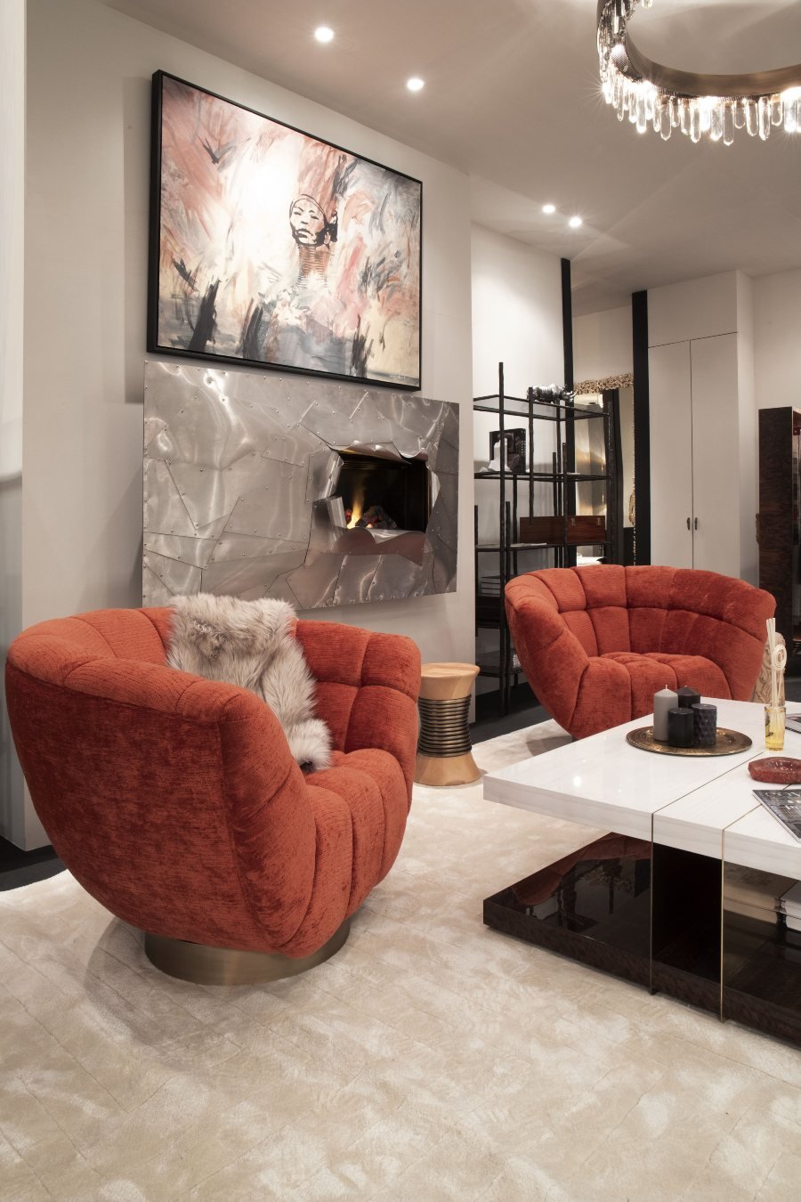 Eruption Wall Fire - Wiggins ChandelierBrabbuWiggins ChandelierFireplace