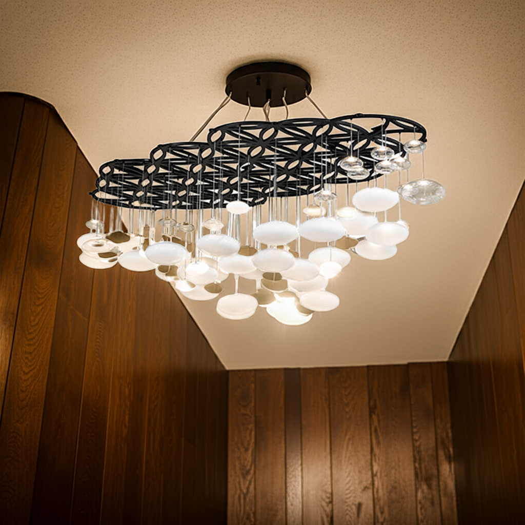 120" Long Nuageux Cascading Chandelier