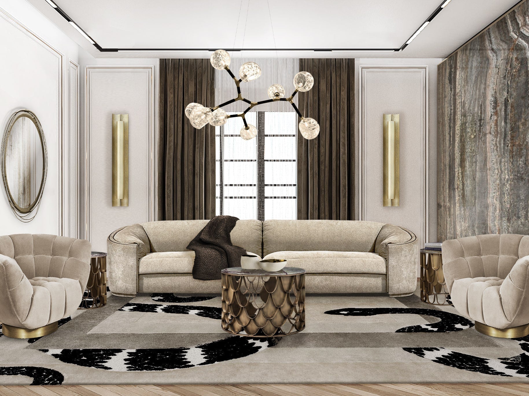 Koi II Side Table - Wiggins ChandelierBrabbuWiggins ChandelierSide Table