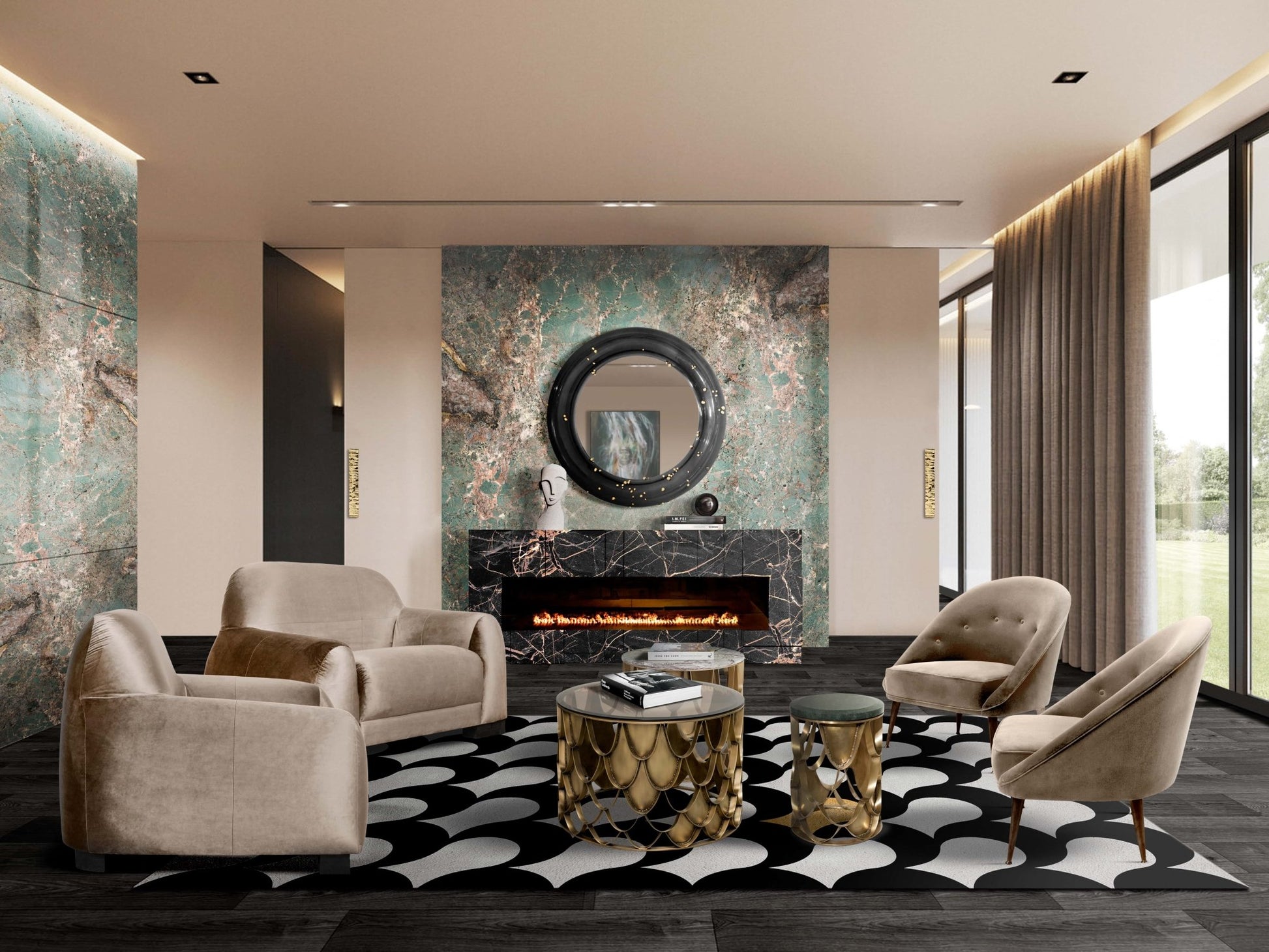 Koi II Side Table - Wiggins ChandelierBrabbuWiggins ChandelierSide Table