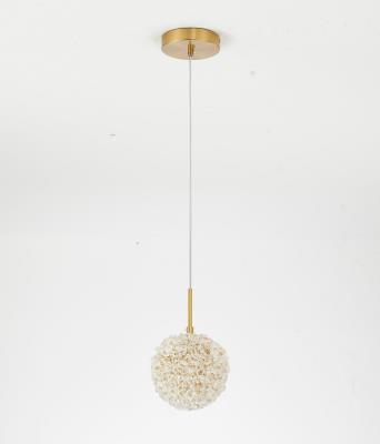 Crystal Beaded Ball Pendant Light in Chrome/Gold Finish
