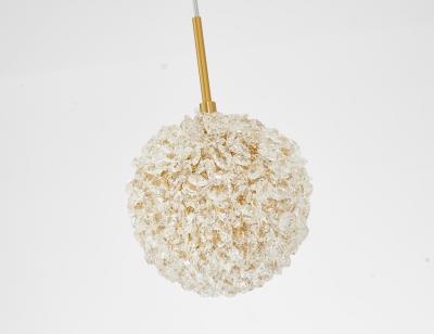 Crystal Beaded Ball Pendant Light in Chrome/Gold Finish