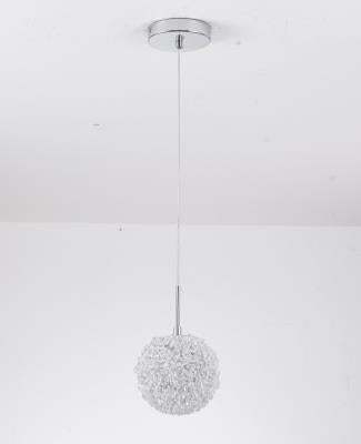 Crystal Beaded Ball Pendant Light in Chrome/Gold Finish