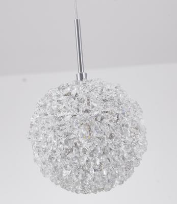 Crystal Beaded Ball Pendant Light in Chrome/Gold Finish