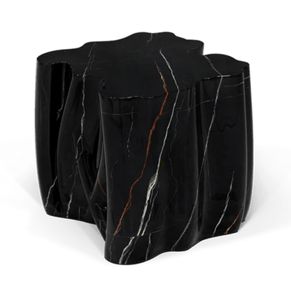 Monochrome Faux Marble Side Table - Wiggins ChandelierBoca do LoboWiggins ChandelierSide Table