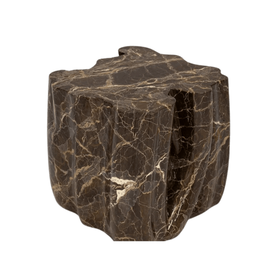 Monochrome Faux Marble Side Table - Wiggins ChandelierBoca do LoboWiggins ChandelierSide Table