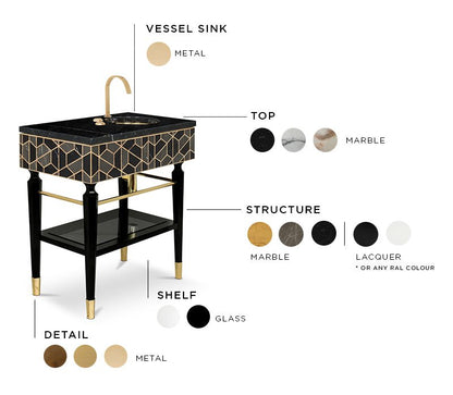 Tortoise Single Vanity Cabinet - Wiggins ChandelierMaison ValentinaWiggins ChandelierVanity Cabinet