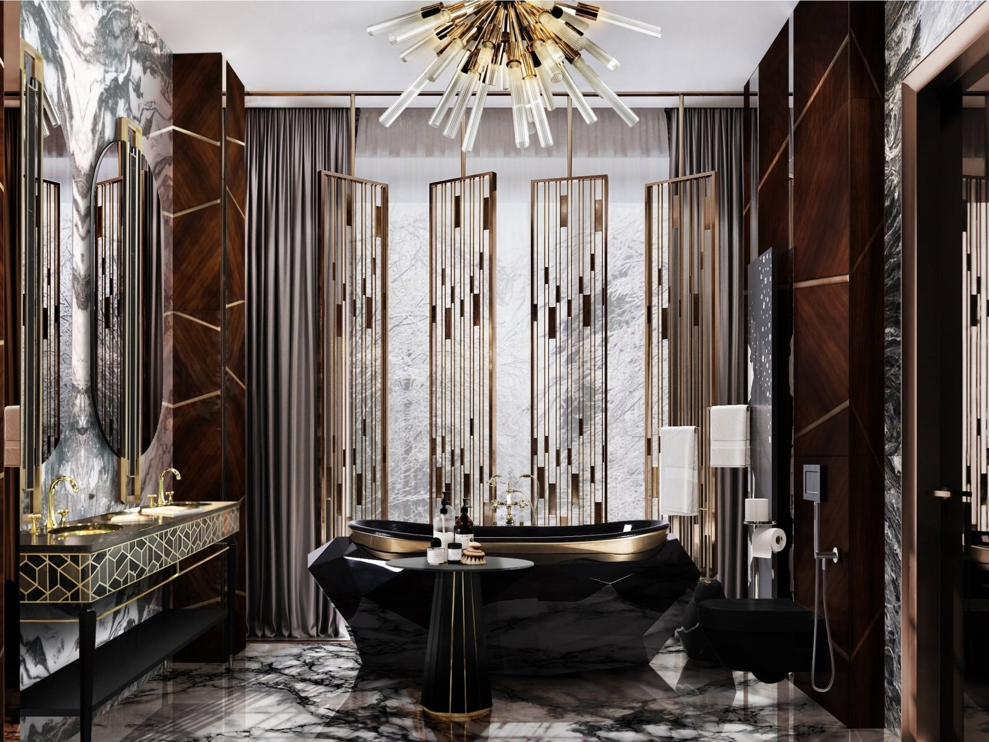 Tortoise Vanity Cabinet - Wiggins ChandelierMaison ValentinaWiggins ChandelierVanity Cabinet