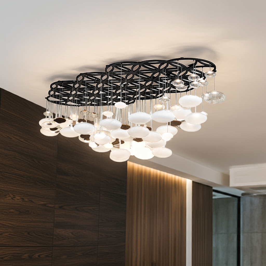 120" Long Nuageux Cascading Chandelier