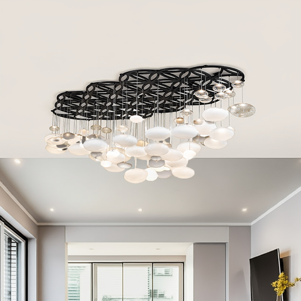 120" Long Nuageux Cascading Chandelier